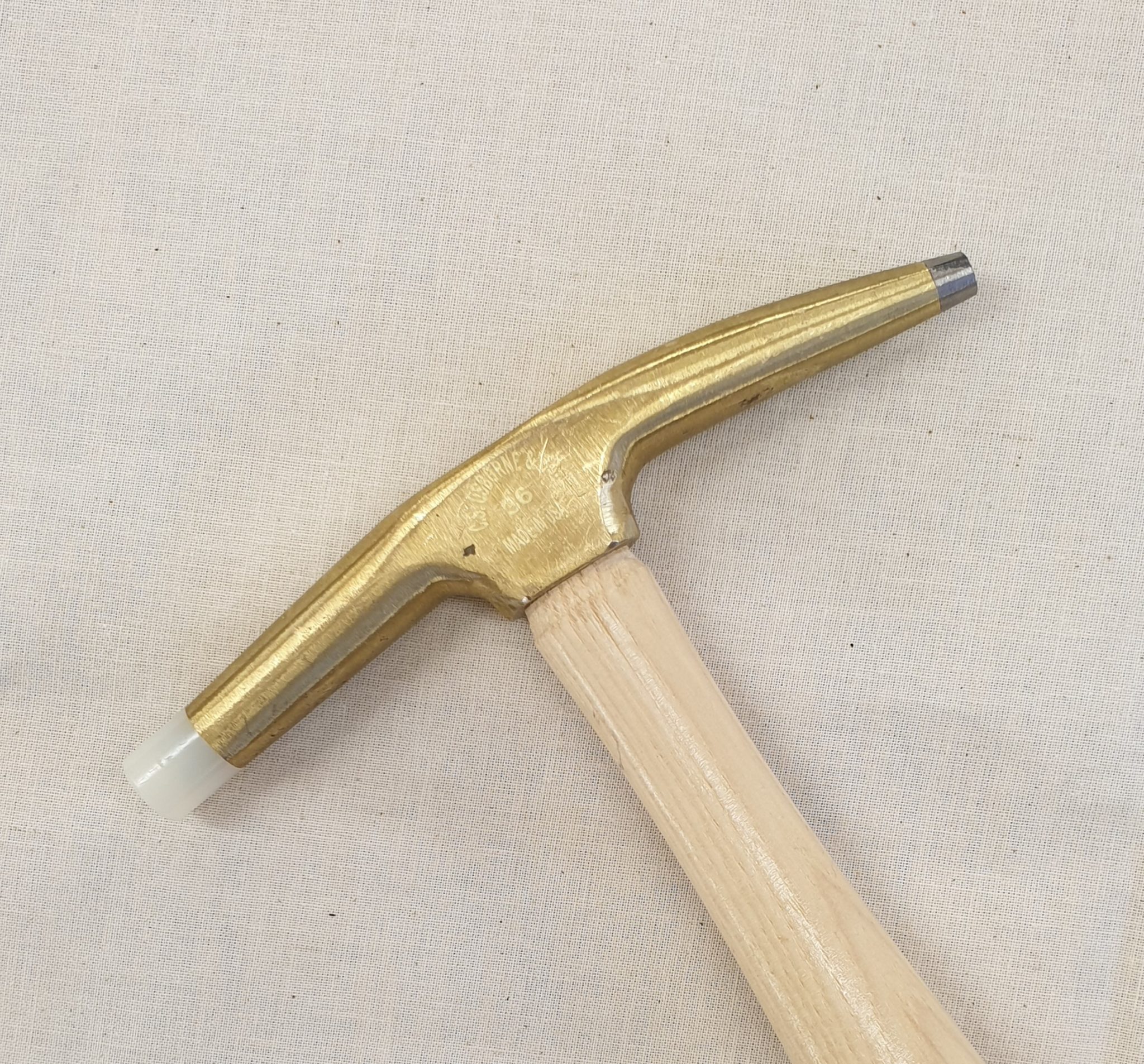 thumbnail interactive-video image 1 of Nylon-Tipped Metal Forming Hammer – 9-Face Plastic Head Jewelry Tool By PMC Supplies 1 of 5
